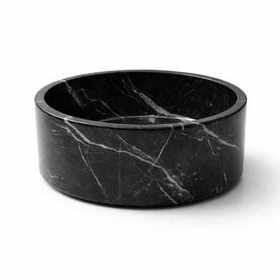 Marmoree - Marmer Schaal - Serveerschaal - Rond - Zwart - 24cm