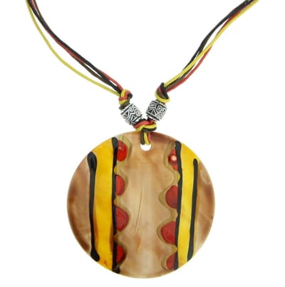 Behave - Ketting met schelpen hanger, nikkelvrij - Trendy modeaccessoire - 50 cm + 5 cm verlengketting