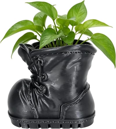 Plantenbak Laarsvormig - Bloempot Binnen Tuinpot - Kamerplanten Presenteren - Uniek Laars Design - 9.6 x 12 x 9.6 cm