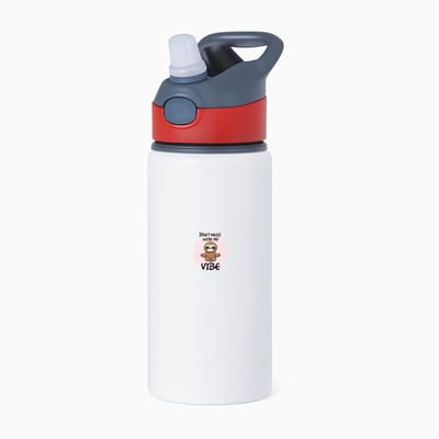 Hacebo® - Koffie waterfles met rietje rood - Koffieliefhebber cadeau - Leuke cadeau - Grappige met opdruk - Coffee gift - verslaafd aan koffie - collega cadeau - Koffie met tekst - Collega cadeau - Afscheid cadeau - water fles - 650ML