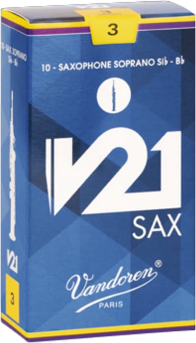 Vandoren V21 Sopran Sax 3,5 Schachtel mit 10 Blättern - Riet voor sopraan saxofoon