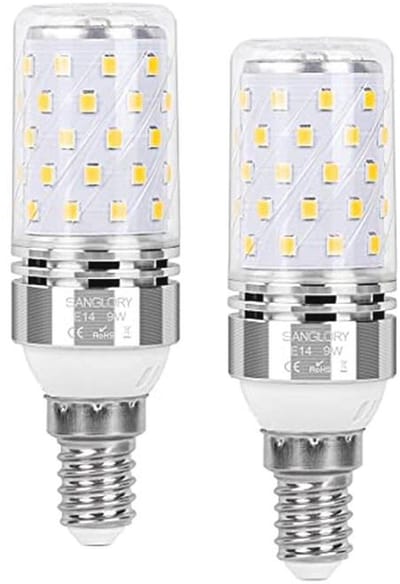 E14 LED-lampen, 2 stuks, neutraal wit 4000K, 9W, maïskolf, 950 lumen, vervangt 80W gloeilamp