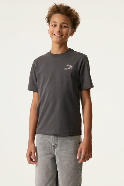 GARCIA Jongens Print T-shirt Grijs Korte mouw