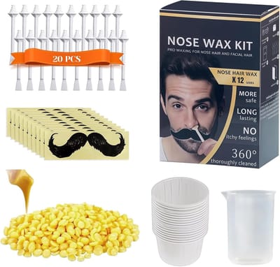 Neushaar Verwijder Set - Neus Wax Kit - Zelf Ontharen - Inclusief 20 Applicators