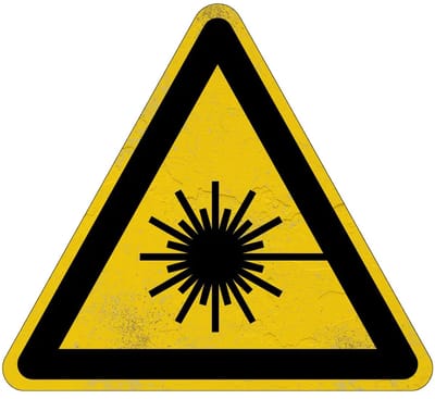 Laserstraling waarschuwingsbord - W004 | Sign Again materiaal | 15 cm