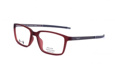Police VPLF85 Matt transparent red 54/17/145 MAN Brilmonturen