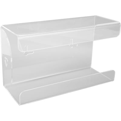 Handschoenkastjehouder/dispenser, wandgemonteerde tissuehouder, transparant, met zelfklevende expansieschroef voor thuiskeuken white