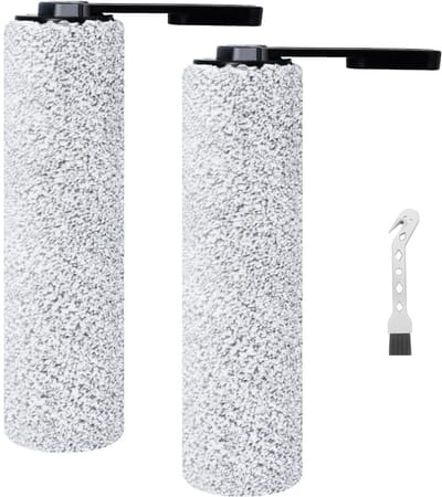 Dailygoods- Borstelrol - Reserveonderdelen voor Tineco Floor One S5 Combo - 2 Borstelrollen - 1 Reinigingsborstel - Geschikt voor nat-/droogzuiger - Hoogwaardige kwaliteit - Stofzuigerborstel