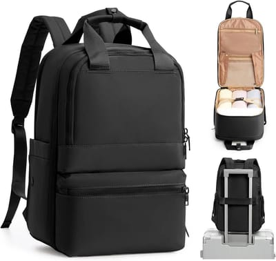 Reisrugzak - Bagage tas - Vakantie organiseren - Vacuümcompressie - 40x20x25 cm - Zwart