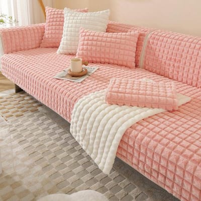 Dikker zachte pluche bankhoes Nordic Winter warme bank handdoekhoes antislip bank kussenovertrekken bankkussens voor woonkamer decor 1pc 45x45 pillowcase