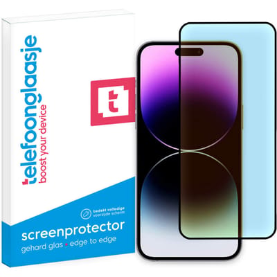 iPhone 15 Pro Anti Blue Light screenprotector gehard glas Edge to Edge