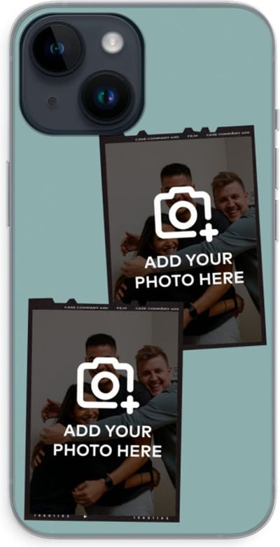 Gepersonaliseerd - Case Company® - Hoesje geschikt voor iPhone 14 hoesje - Polaroid Zwart - Soft Cover Telefoonhoesje - Bescherming aan alle Kanten en Schermrand