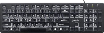 Perixx Periboard 317 Toetsenbord met grote letters - Backlight - Grote letters - Big keys - QWERTY - Toetsenbord voor slechtzienden - Grootletter toetsenbord 2023 editie