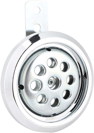 Dailygoods- Motorhoorn 110dB - Waterdicht - Universele Montage - Volledig Metaal - Honingraat Chrome Deksel - Duurzaam ontwerp - Toeter