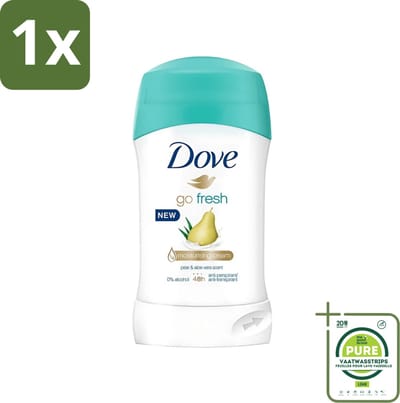 1 x Dove - Deodorant - Stick Go Fresh Pear & Aloe Vera - Frisse geur en bescherming - 40 ml - Dove Go Fresh - Deodorant Stick - Peer En Aloë Vera - Zweetbevochtiging - 48 Uur Bescherming