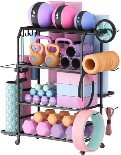 Store_7 - Yogamat Houder - Fitness Accessoires Organizer - Ideaal voor Home Gym - Large - Opslag voor Halters en Kettlebells - Geschikt voor Thuis ...