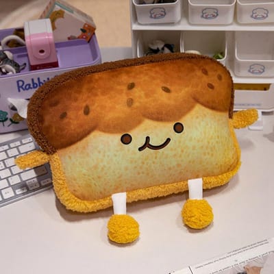 30cm Kawaii Toast Brood Pluche Speelgoed Toast Plak Gevuld Speelgoed Schattige Auto Hoofdsteunen Auto Decoratie Neksteun Voor Meisje