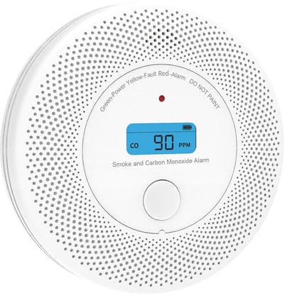 longziming -Rookmelder - Koolmonoxide Detector - Sprekende Waarschuwing Met Locatieaanduiding En 2-In-1 Detectie - 1 Stuk - Wit