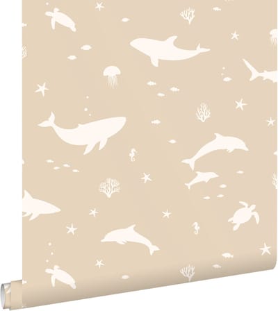 ESTAhome behang onderwaterwereld beige - 50 x 900 cm - 131471