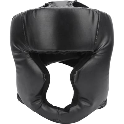 Bokshoofdbeschermer voor Training Verdikte Hoofdbeschermer Beschermer Helm voor Sparren Muay Thai black