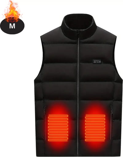 Livano Verwarmde Bodywarmer - Elektrische Bodywarmer - Heated Vest - Jas - Kleding - Oplaadbaar - Heren - Zwart - Maat M