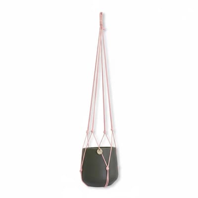 Plantenhanger Zonder Kwast - Kies Kleur en Lengte - Baby Roze - 70 cm lang - Katoenkoord - Geschikt voor Pot met Diameter t/m 20 cm - Handgemaakt in ons Macramé Atelier - Prijs per Stuk - Let op: Exclusief Pot - Inclusief Verzendkosten