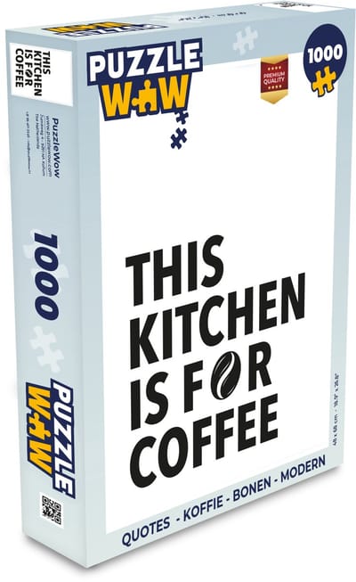Puzzel Quotes - Koffie - Bonen - Modern - Legpuzzel - Puzzel 1000 stukjes volwassenen