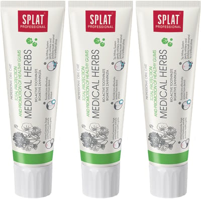 SPLAT Medical Herbs - Tandpasta - Kruiden, Bescherming van het Tandvlees, Zonder SLES, 3-pack