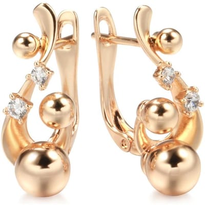 Nieuwe Retro Glanzende Bolvormige Lange Oorbellen Voor Dames Roségoud Mode Bruiloft Sieraden Unieke Moderne Metalen Druppel Oorbellen beige