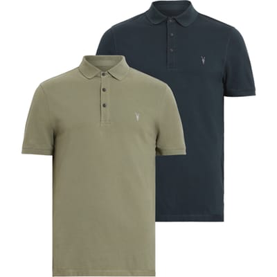 AllSaints Reform Ss Polo 2 Pac Potion Blue/green Taglia: XS | Polo Outlet | Uomo | Blu