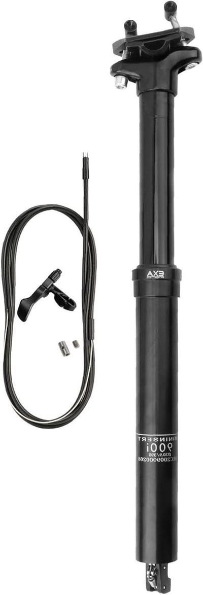 Fietsdruppelaar Zadelpen - Hydraulische Zadelpen - Comfortabel Fietsen - Ergonomisch Ontwerp - 125mm Veerweg - Zwart