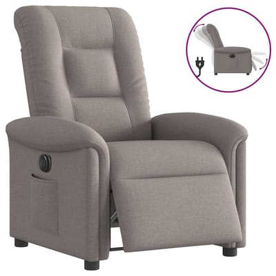vidaXL - Fauteuil - verstelbaar - elektrisch - stof - taupe