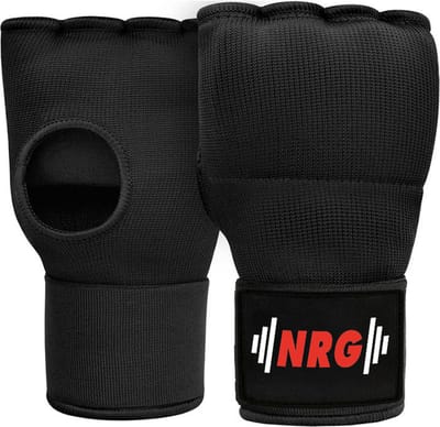 NRG Boxing - Bandage Boksen - Binnenhandschoenen Boksen - Zwart - Katoen - Gel Padding - Met 75 cm lange bandage - Kickboksen -Maat M