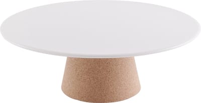Alma Gemea Taartplateau / serveerschaal crème met eco kurk detail