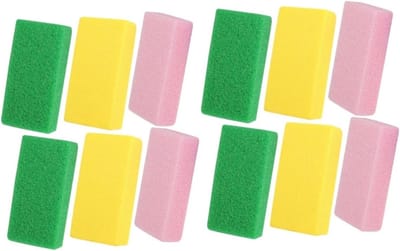 Puimsteen Voetvijlen - Eeltverwijderaar Set - Voetverzorging Thuis - Duurzaam en Wasbaar - 12 Stuks - Multicolor