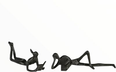 Casablanca Design - Sculptuur set/2 -  Samen Lezen - Metaal