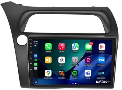 Geschikt voor Honda Civic (2004 t/m 2011) | 9 inch Android 15.0 CarPlay autoradio | Draadloos CarPlay & Android Auto | 2GB RAM + 32GB | Mic, Camera (AHD) & DAB+ | Bluetooth & WiFi | NAVIBOP NB-1413 | Bouwjaar 2004 t/m 2011