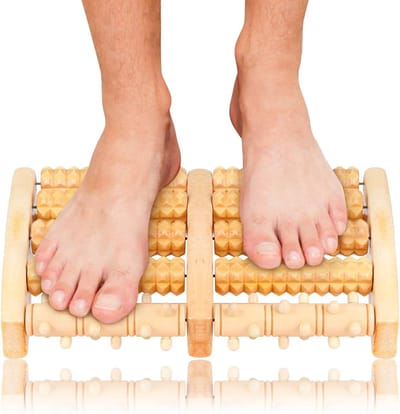 Ynkkvre -Massageroller - houten voetmassage roller - voetroller - voetmassage - 2 voeten