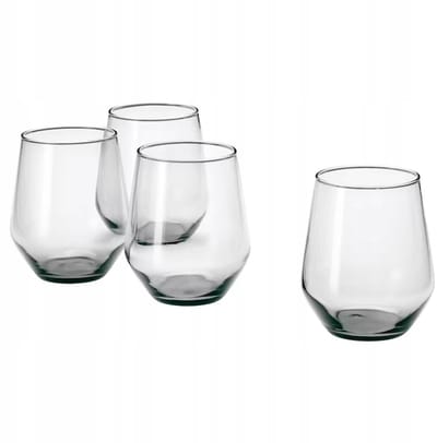 Grijze Glazen 450ml - Set van 4 - Stijlvol en Veelzijdig