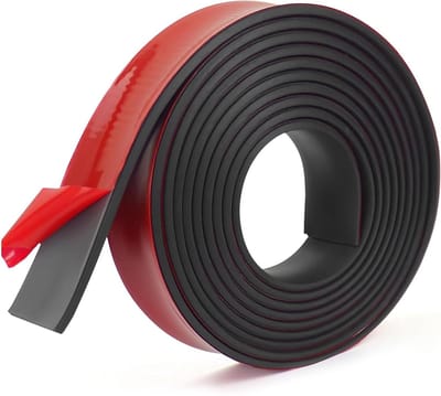 Neoprene Rubber Strip Self Adhesive 25mm(W) x 3mm(T)x3m(L) Rubber Sheet, Solid Strip for Sealing Floor, Supports - ShopVlot