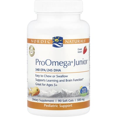Nordic Naturals, ProOmega Youth, Aardbei, 500 mg, 90 softgels (250 mg per softgel)