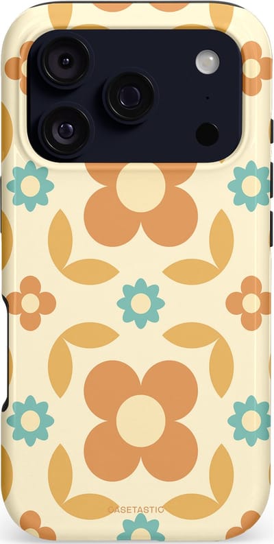 Casetastic hoesje geschikt voor Apple iPhone 17 Pro - MagSafe - Dubbellaagse bescherming - Retro verlangen - Fashion Case - Crème Perzik Goud