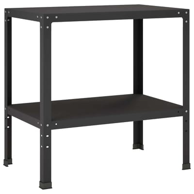 vidaXL - Planttafel - 100 - x - 50 - x - 80 - cm - Gepoedercoat - staal - Zwart