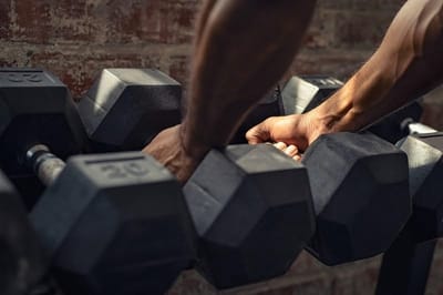 Premium Rubber Hex Dumbbells 15.9kg Pair