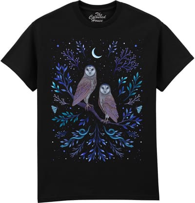 Uilen Owls In The Moonlight The Coloured House T-shirt M