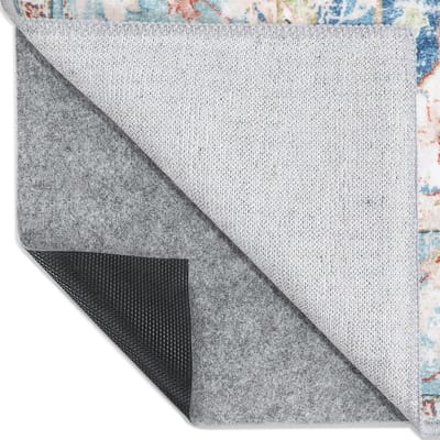 1,5 cm x 15,2 cm antislip luxe gewatteerd tapijtkussen, 1/8 inch dik vilt + rubberen grijper - beschermende dempende vulling voor tapijt onder het oppervlak - veilig voor alle vloeren en