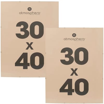 Atmosphera Fotolijstje zonder rand - 2x - voor 30 x 40 cm foto - mdf/kunststof - Het basic fotolijstje