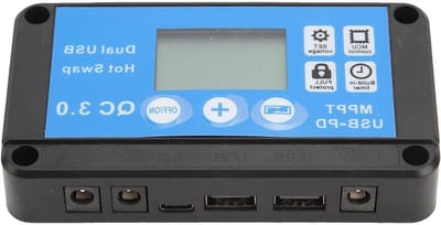 Zonnepaneel Laadregelaar - Zonne Regulator - Energie Beheer - PWM Technologie - 12V/24V - Zwart