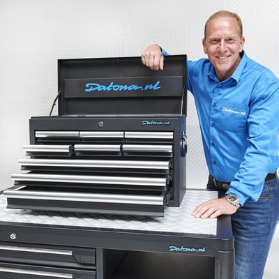 Datona® Gereedschapskist met 9 laden - Zwart