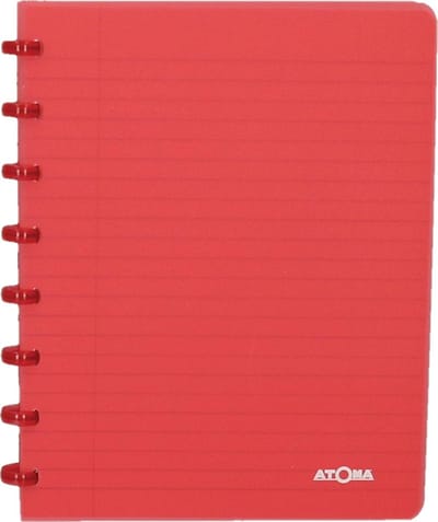 Atoma Trendy schrift, ft A5, 144 bladzijden, gelijnd, transparant rood 10 stuks